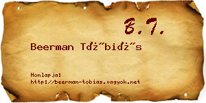 Beerman Tóbiás névjegykártya